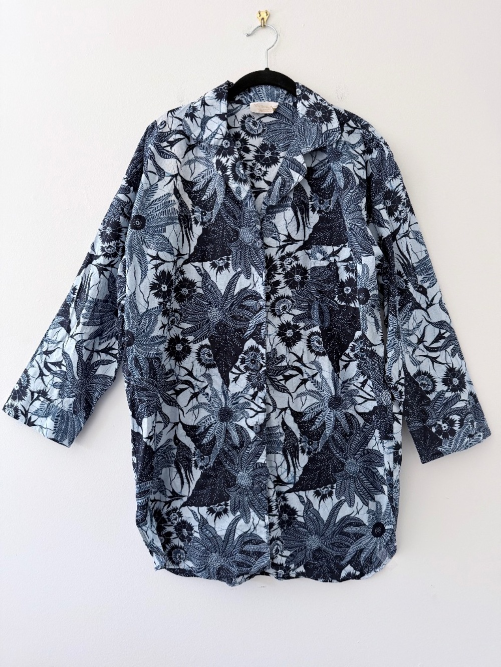 Vintage Victoria's Secret 100% Cotton Batik Nightshirt Coverup Sleepwear Lounge